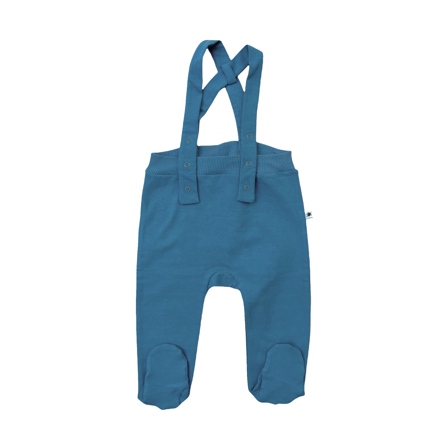 Organic Seed Baby Dungarees - Aged 0m to 6m- Colored Blue