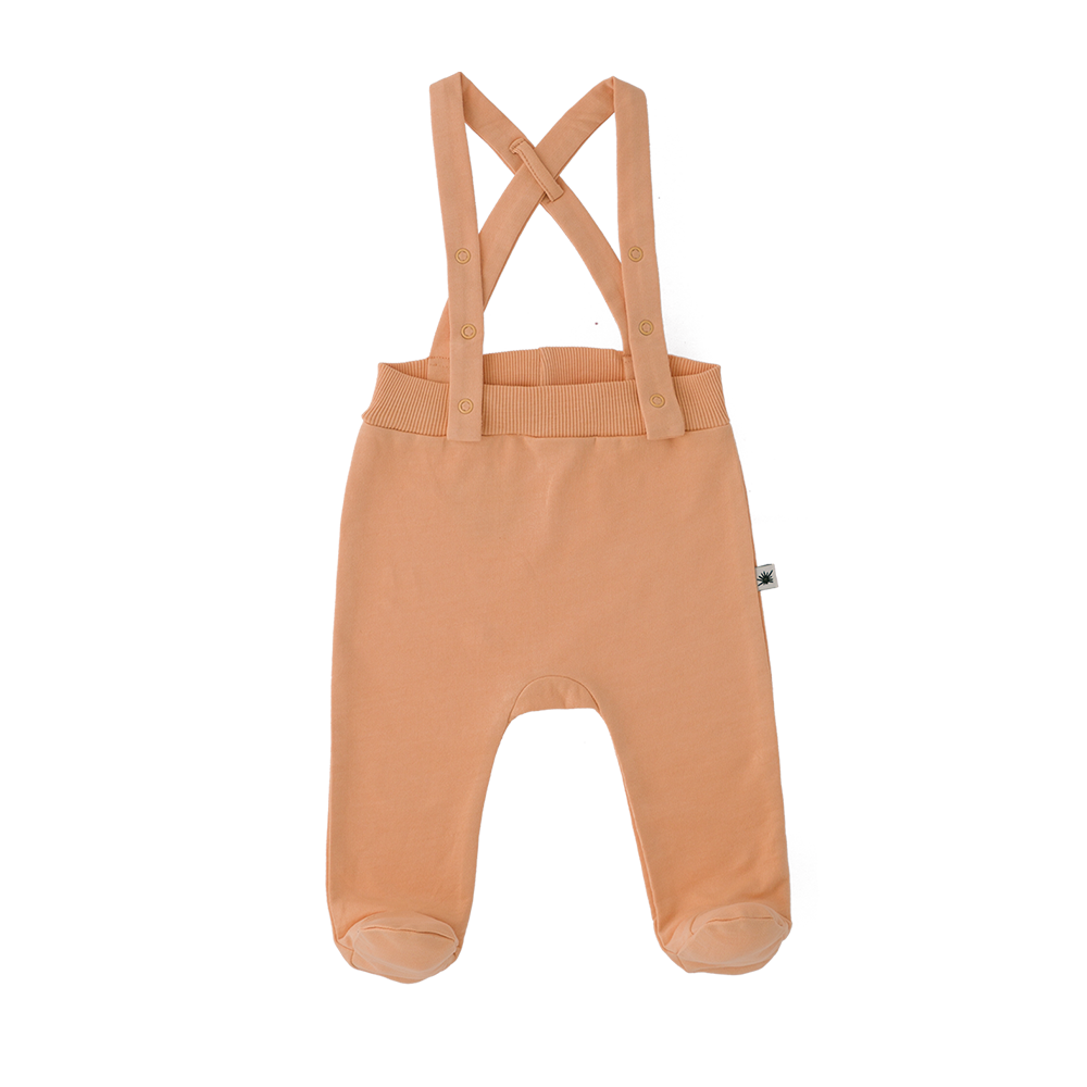 "Seed" Baby Dungarees - Aged 0m to 6m- Colored Salmon