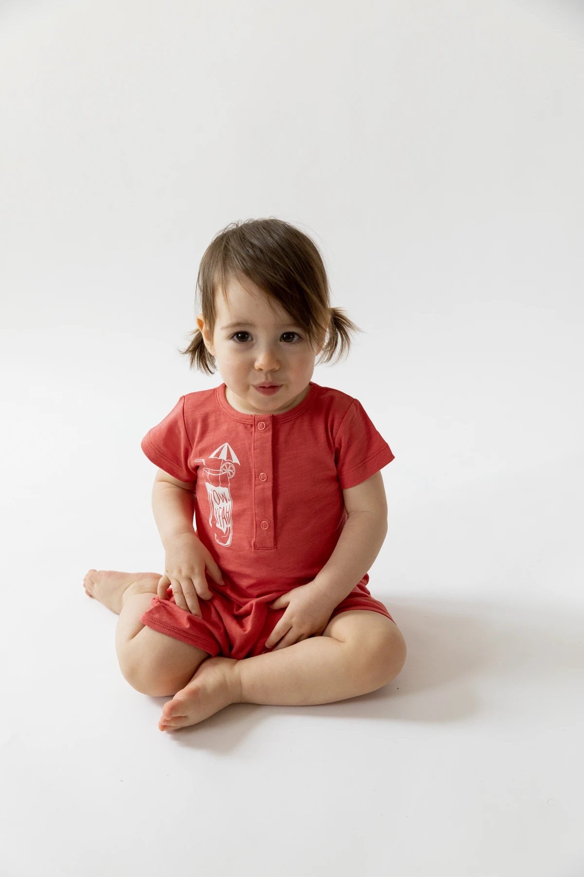 Sunny Romper -Aged 0-12 Months- Colored Cranberry