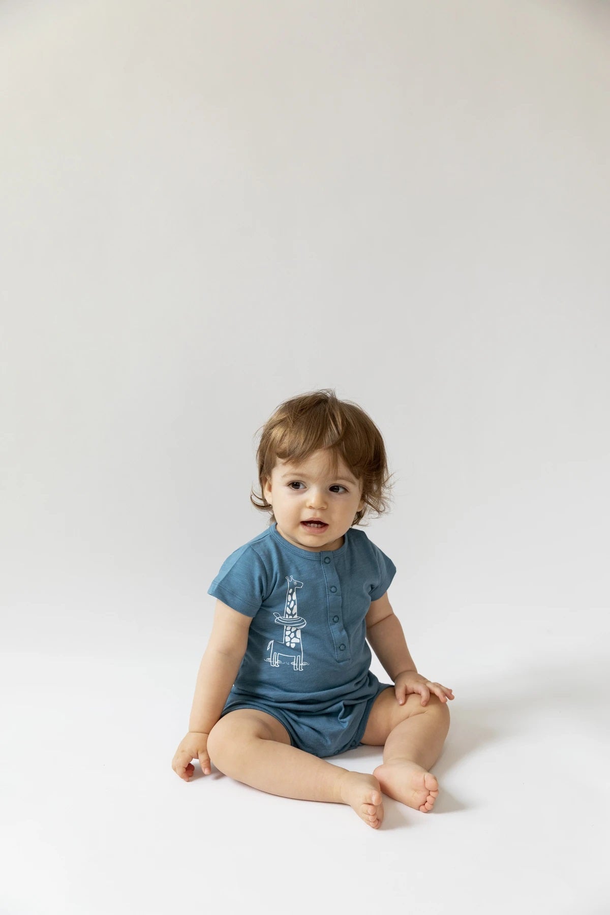 Sunny Romper -Aged 0m to 18m - Colored Blue